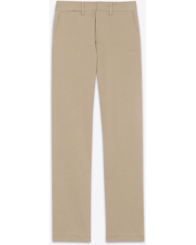 Saint Laurent Chino Pants In Stretch Cotton - White