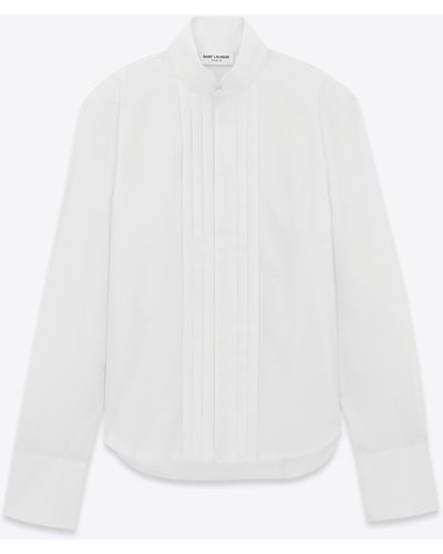 Saint Laurent Pleated Shirt - White
