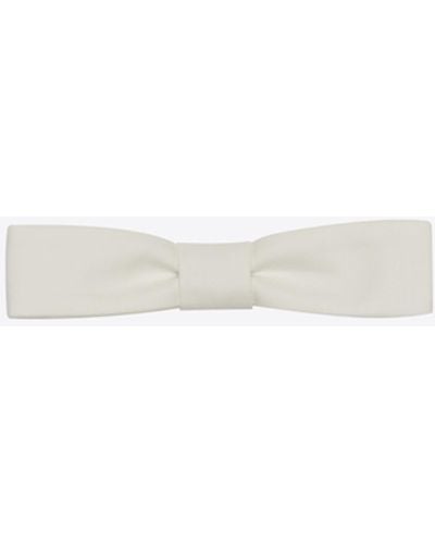 Saint Laurent Rectangular Bow Tie - White