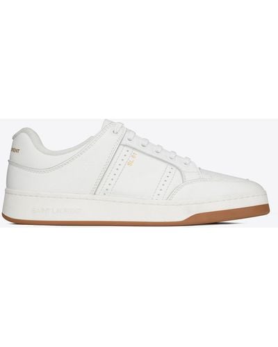 Saint Laurent Sl/61 Leather Sneakers - White