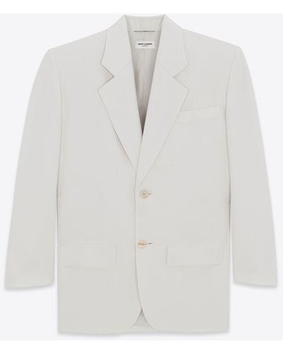 Saint Laurent Oversized Jacket - White
