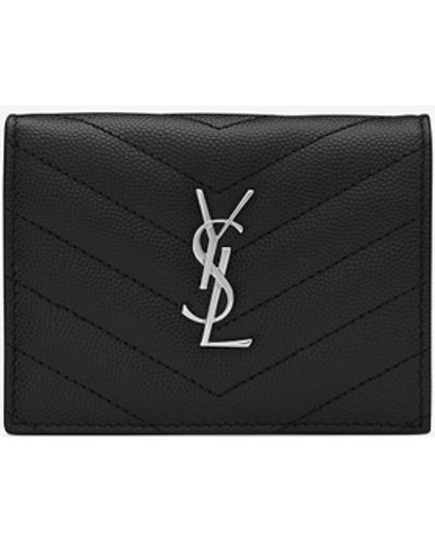 Saint Laurent Cassandre Matelassé Card Case - Multicolor