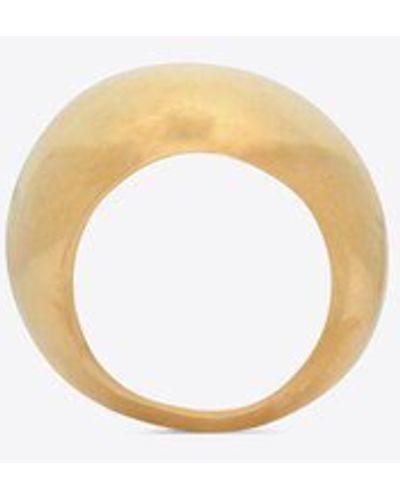 Saint Laurent Ovaler oversize-ring aus metall gelb/ - Mettallic