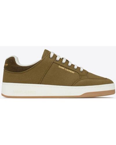 Saint Laurent Sl/61 sneaker aus gabardine grün