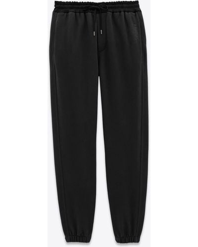 Saint Laurent Sweatpants In Fleece - Black