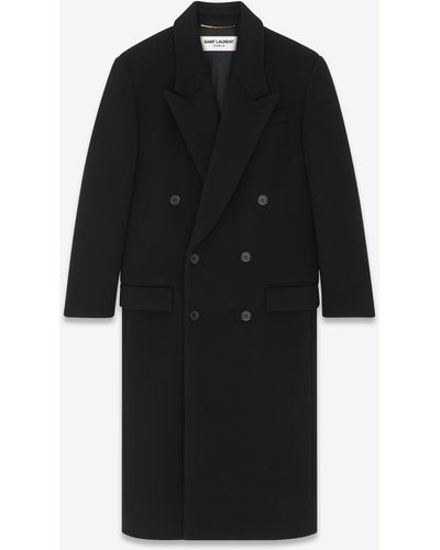 Saint Laurent Long Coat - Black
