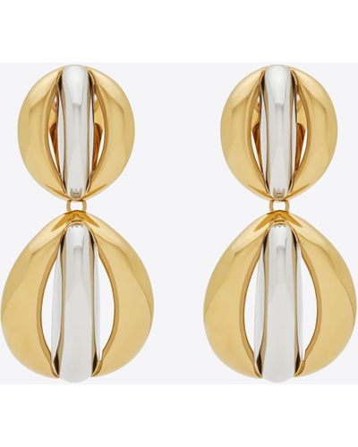 Saint Laurent Mandarin Earrings - Metallic