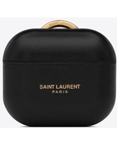 Saint Laurent Paris Airpods Holder - Black