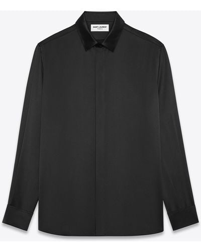 Saint Laurent Yves Collar Shirt - Black