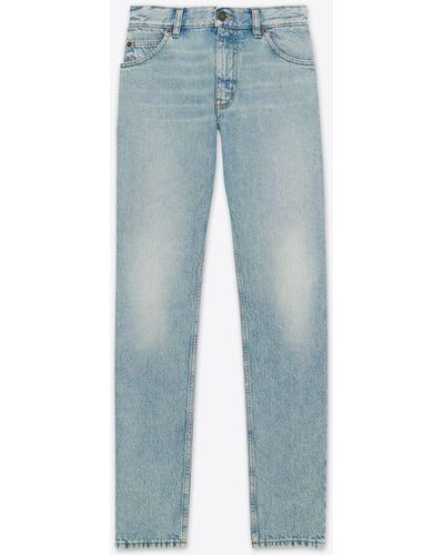 Saint Laurent Cindy jeans aus denim - Blau