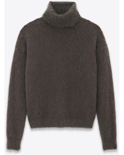 Cassandre wool-blend turtleneck sweater in white - Saint Laurent