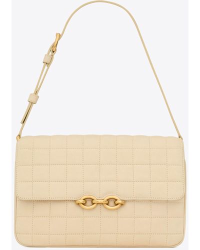 ICARE maxi shopping bag in quilted nubuck suede