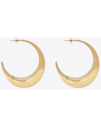 Saint Laurent Hoop Earrings - Metallic