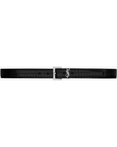 Saint Laurent Cassandre Belt - White