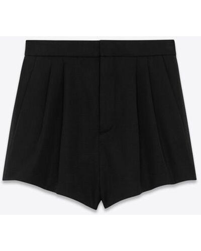 Saint Laurent Tuxedo Shorts - Black