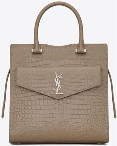 Saint Laurent Uptown Small Tote - Gray
