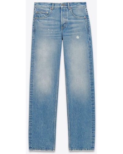 Saint Laurent Lange baggy-jeans mit extrem weiten schnitt aus denim - Blau