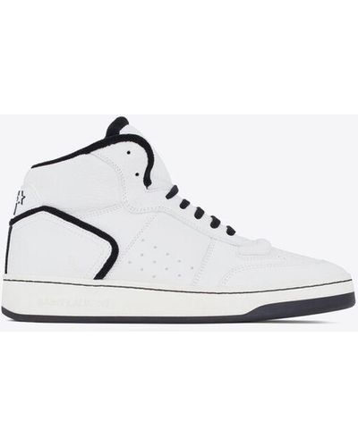 Saint Laurent SL/80 High-Top-Sneakers - Weiß