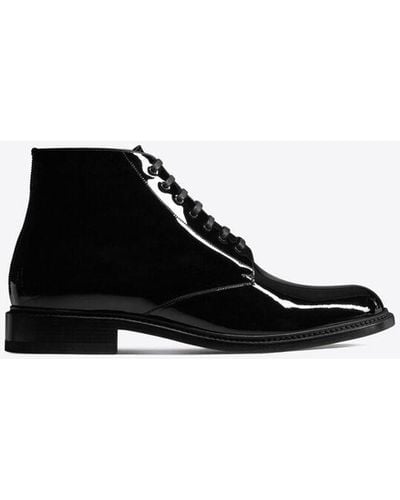 Saint Laurent Army Laced Boots - Black
