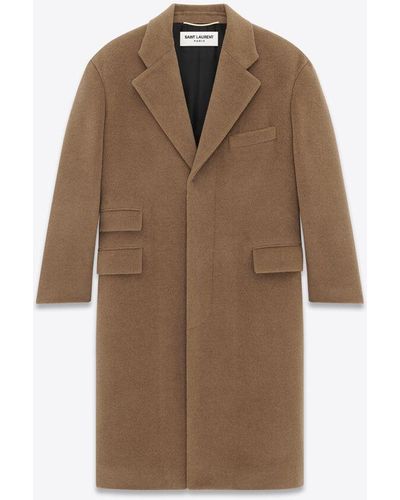 Saint Laurent Oversized Coat - Brown