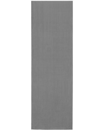 Saint Laurent Extra-Lange Transparente Stola Aus Seidenmusselin Schwarz - Grau