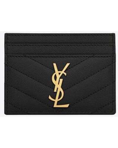 Saint Laurent Cassandre Matelassé Card Case - Multicolour