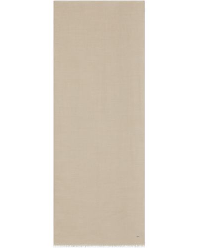 Saint Laurent Cheche Scarf In Wool, Cashmere And Silk - White