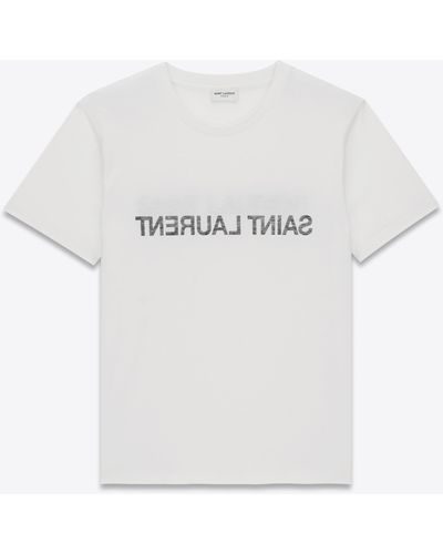 Saint Laurent T-shirt " reversed" - Blanc