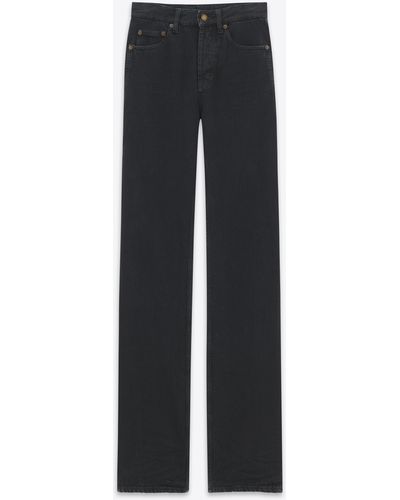 Saint Laurent Long Straight Jeans - Black