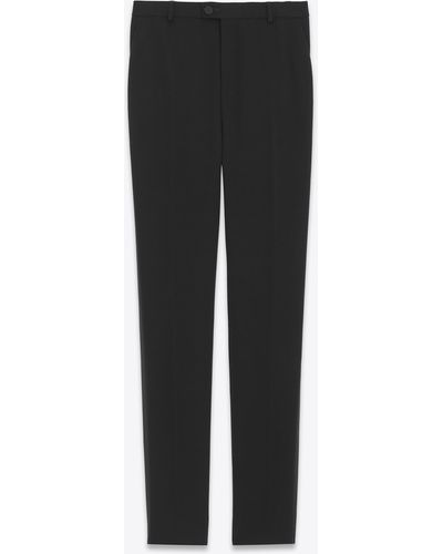 Saint Laurent High-waisted Tuxedo Pants - Black