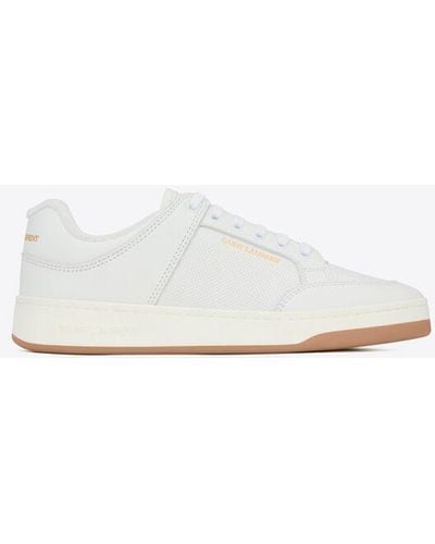 Saint Laurent Sl/61 Leather Low-top Trainers - White