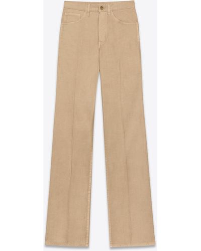 Saint Laurent Clyde Pants In Cotton - Natural