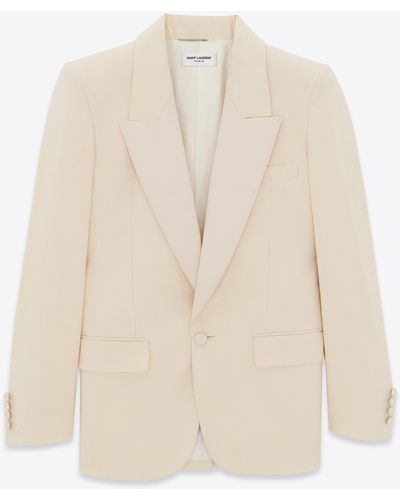 Saint Laurent Tuxedo Jacket - White