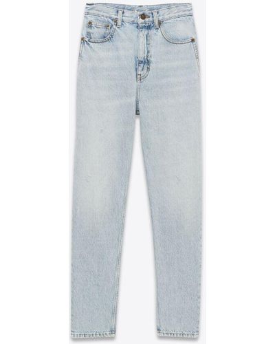 Saint Laurent Cropped-jeans im 80er-stil aus denim - Blau