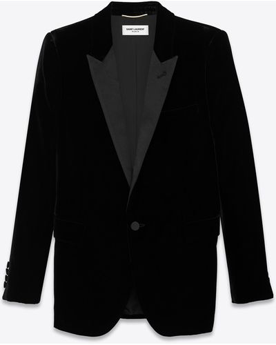 Saint Laurent Single-breasted Velvet Tuxedo Jacket - Black