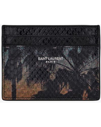 Saint Laurent Paris kreditkartenetui aus pythonleder - Mehrfarbig