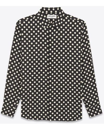 Saint Laurent Yves Collar Shirt - Black