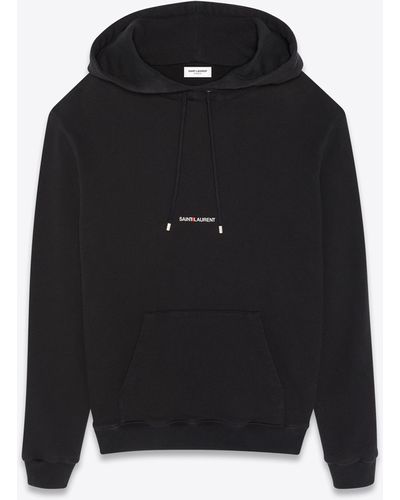 Saint Laurent Logo-print Hoodie - Black