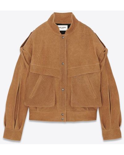 Saint Laurent Oversized Jacket - Natural