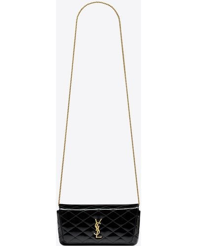 Saint Laurent Gaby Chain Phone Holder - White