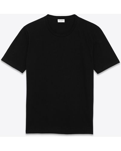 Saint Laurent T-shirt en coton - Noir