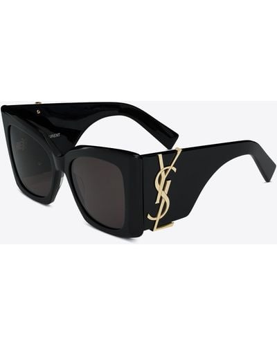 Saint Laurent Blaze Sl M119 Cat-eye Black Sunglasses