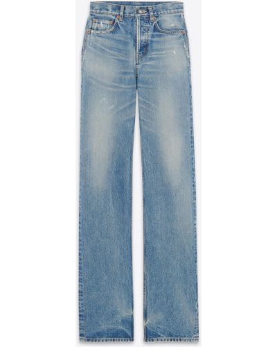 Saint Laurent Long Straight Jeans - Blue