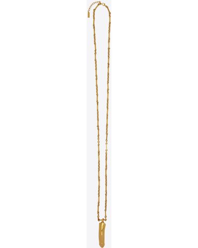 Saint Laurent Penis Pendant Necklace In Metal - Metallic