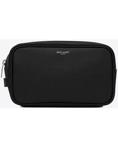 Saint Laurent Paris Small Grooming Case - Black