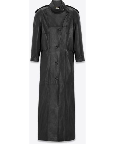 Saint Laurent Long Coat - Black
