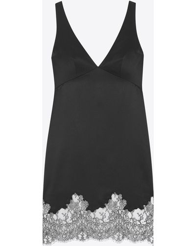 Saint Laurent Laced Dress - Black