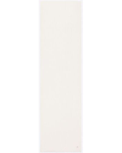 Saint Laurent Monogram Silk Scarf - White
