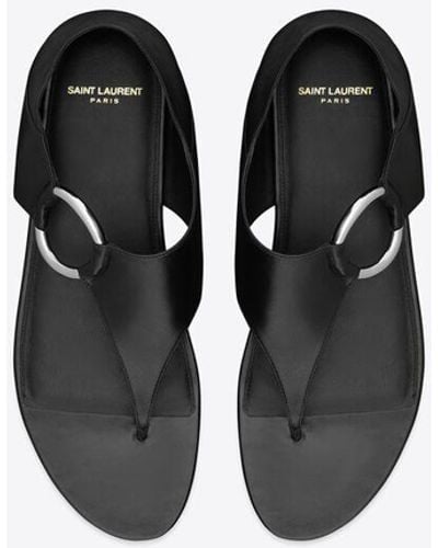 Saint Laurent Xsl sandalen aus glattleder schwarz