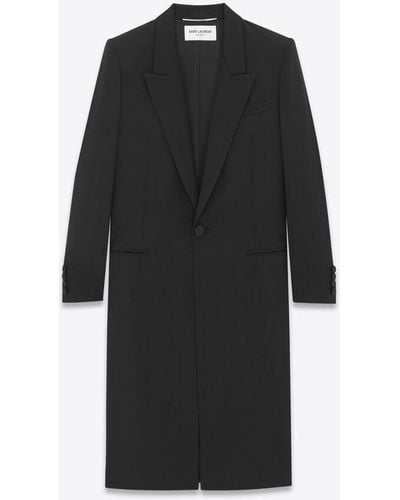 Saint Laurent Single-breasted Coat - Black